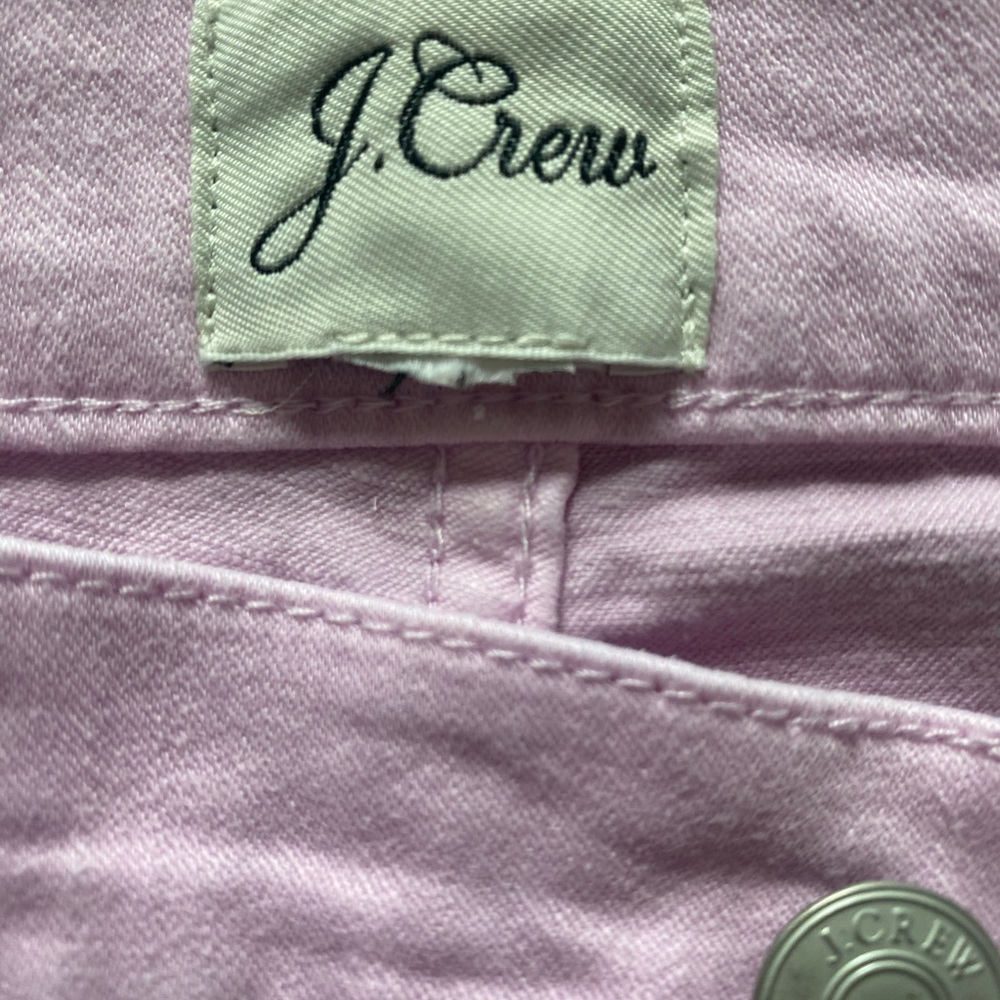 J. Crew Women’s 9”Billie Demi Boot Crop Denim Pants in Light Pink Size 28/6 - Picture 3 of 16